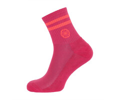 Indian Maharadja Striped Short Sock Berry Rose