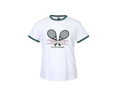 Indian Maharadja Women Racket Tee Hunter Green