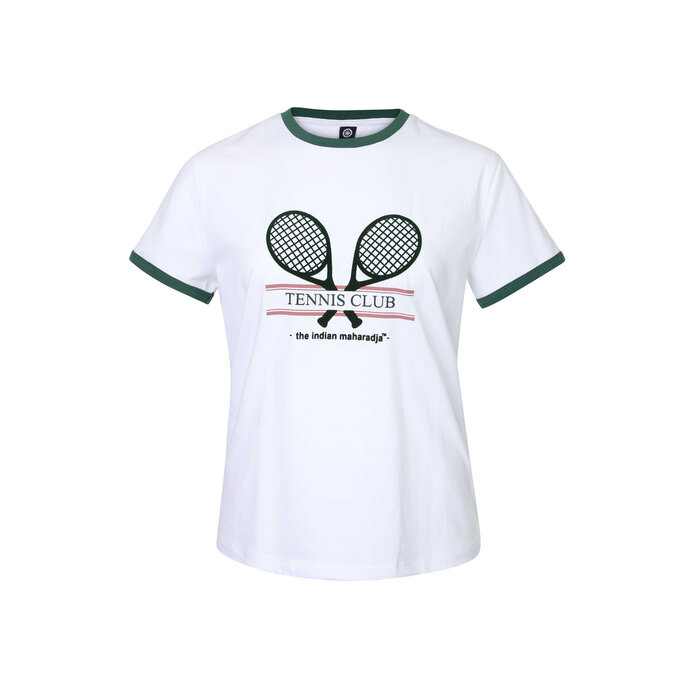 Indian Maharadja Women Racket Tee Hunter Green Vrouwen Shirt