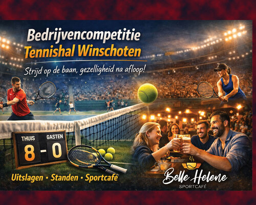 Bedrijvencompetitie Winschoten: uitslagen, standen & gezelligheid in de tennishal