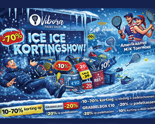 Gladheid buiten, glijpartijen binnen! Mega sportweekend & sale bij Padelshop Vibora Winschoten