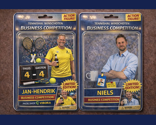 Bedrijvencompetitie Tennishal Winschoten: Belle Helene dendert richting titel in spannende A-poule