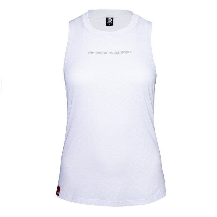 The Indian Maharadja Women Sleeveless Jacquard Top Bright White Dames