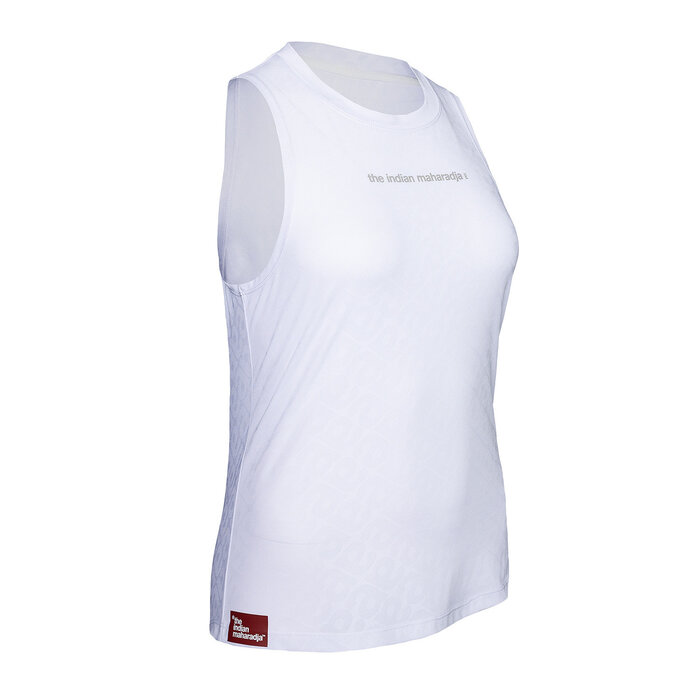 The Indian Maharadja Women Sleeveless Jacquard Top Bright White Dames