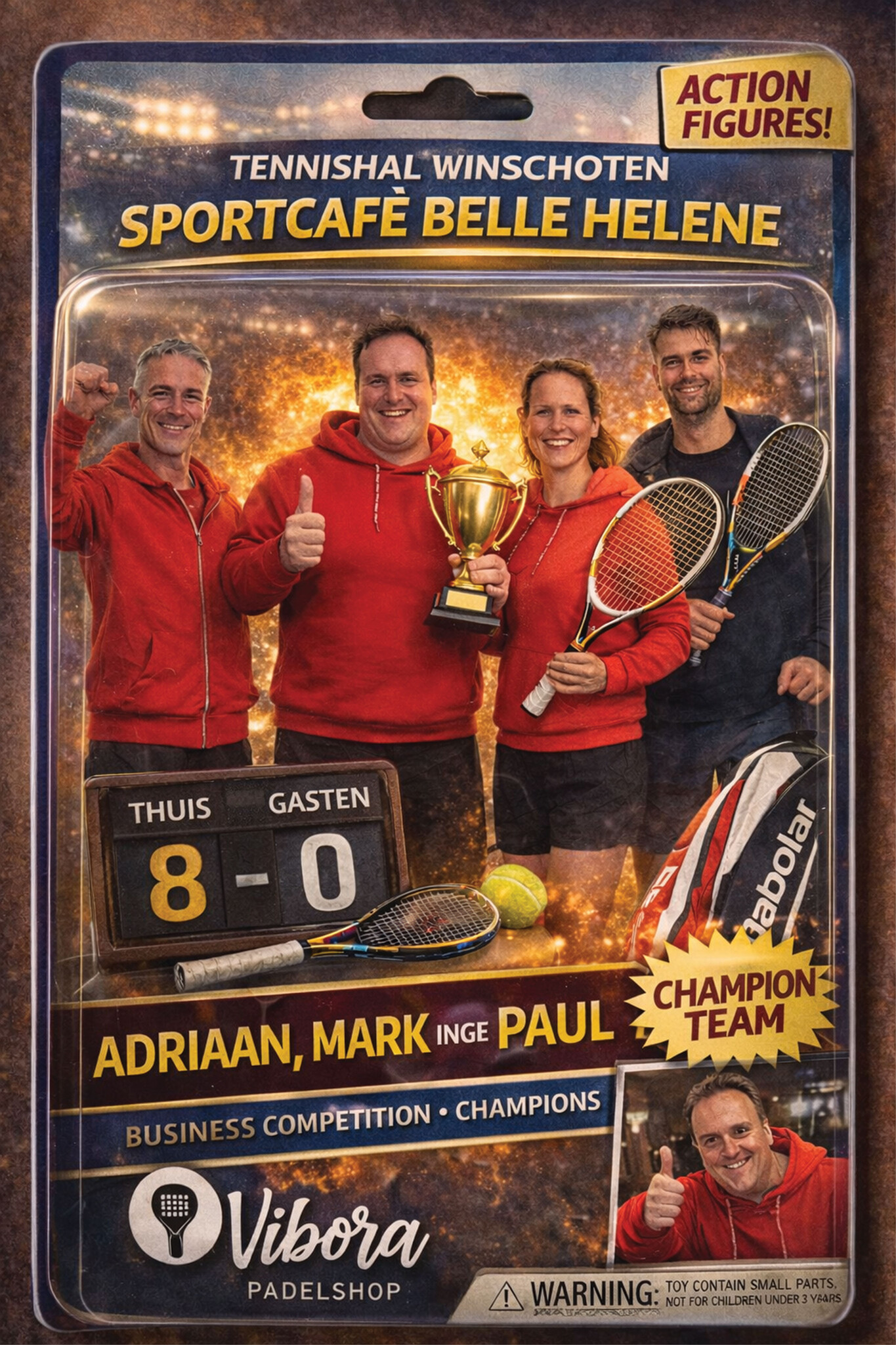 Bedrijvencompetitie Tennishal Winschoten: Sportcafé Belle Helene kampioen