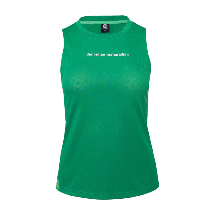 Indian Maharadja Woman Sleeveless Jacquard Top Lush Green Dames