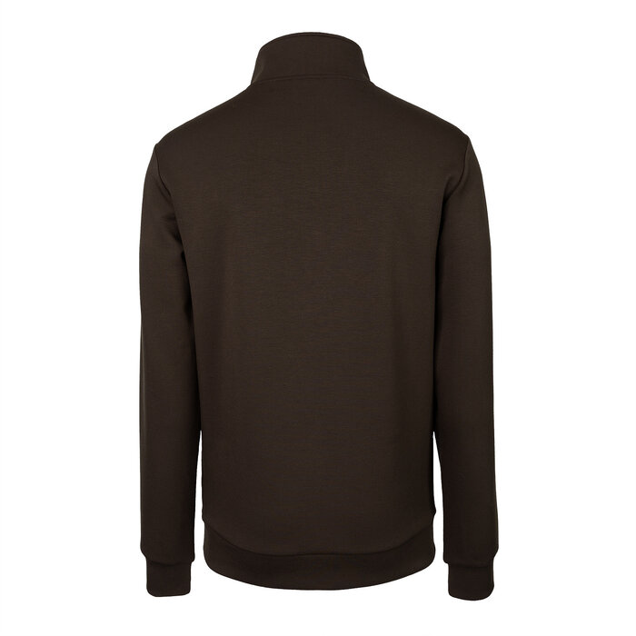 The Indian Maharadja Men Soft Supreme Half Zip Sweater Black Olive