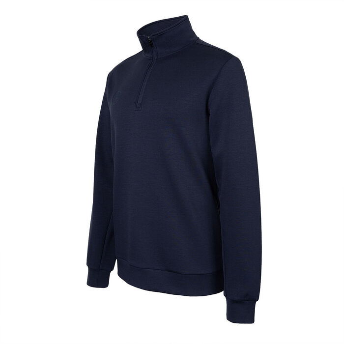 The Indian Maharadja Men Soft Supreme Half Zip Sweater Night Blue