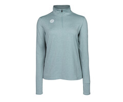The Indian Maharadja Women Half Zip Long Sleeve Light Sage