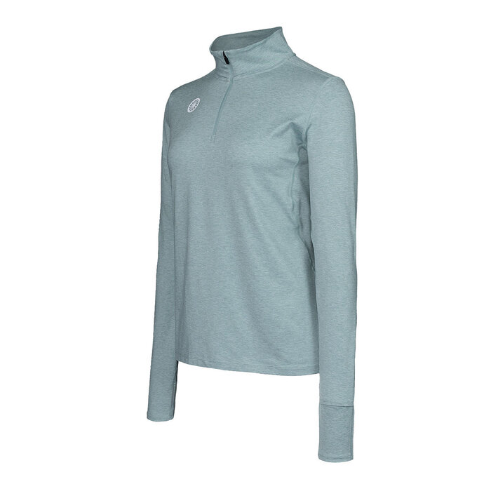 The Indian Maharadja Women Half Zip Long Sleeve Light Sage Dames