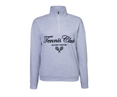 The Indian Maharadja Woman Half Zip Sweater Light Grey Melange