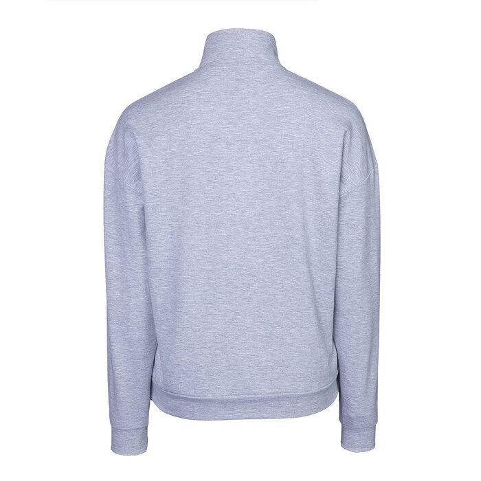 The Indian Maharadja Woman Half Zip Sweater Light Grey Melange