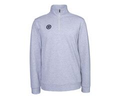 The Indian Maharadja Men Half Zip Sweater Light Grey Melange
