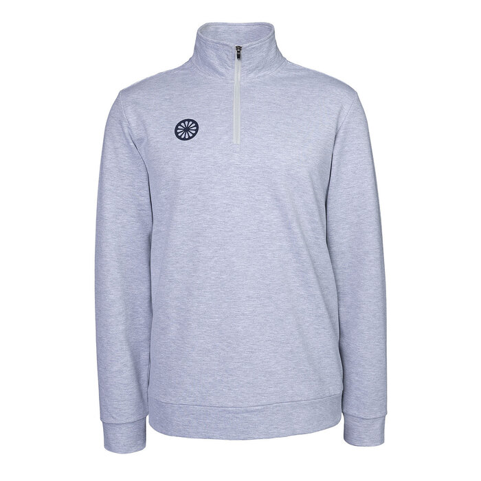The Indian Maharadja Men Half Zip Sweater Light Grey Melange
