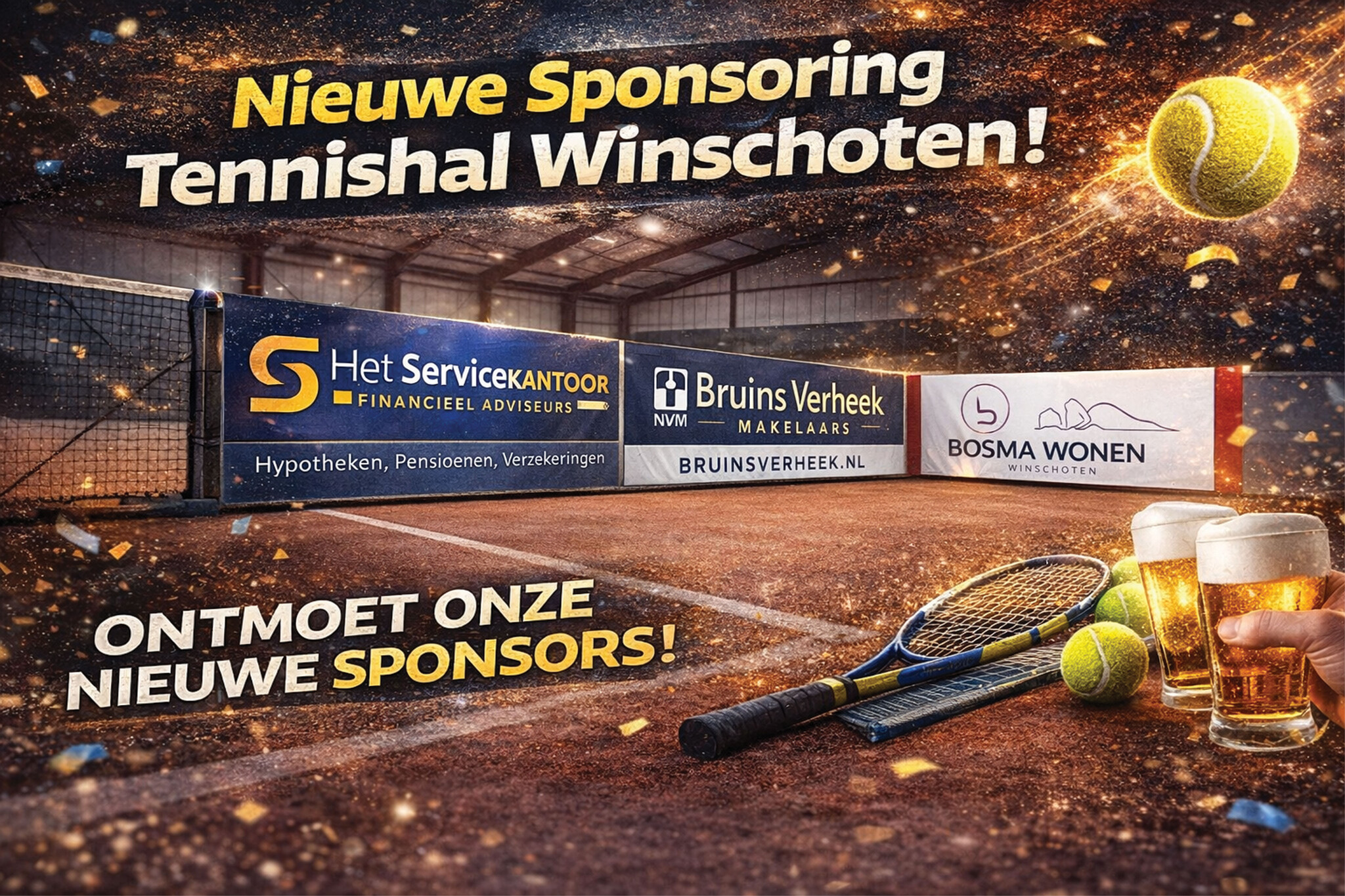 Nieuwe sponsors Tennishal Winschoten | Boarding krijgt kleur (deel 1)