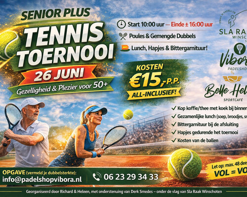 Senior Plus Tennistoernooi Winschoten | Gezellig & Actief bij Sla Raak