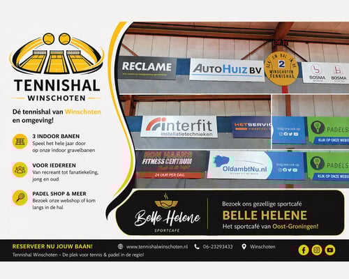 Nieuwe sponsors Tennishal Winschoten: Autohuiz, Interfit & OldambtNu.nl (deel 2)