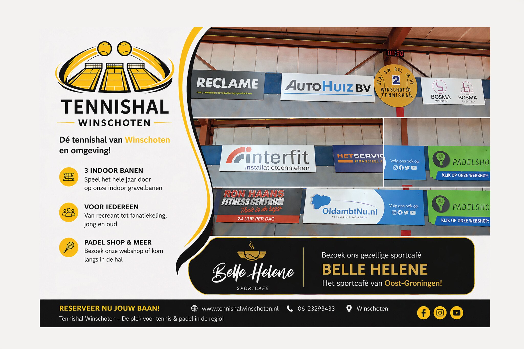 Nieuwe sponsors Tennishal Winschoten: Autohuiz, Interfit & OldambtNu.nl (deel 2)