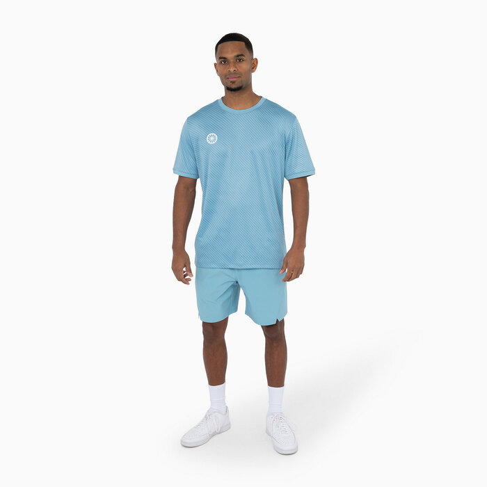 Indian Maharadja Men Pique Printed Tee Serene Blue