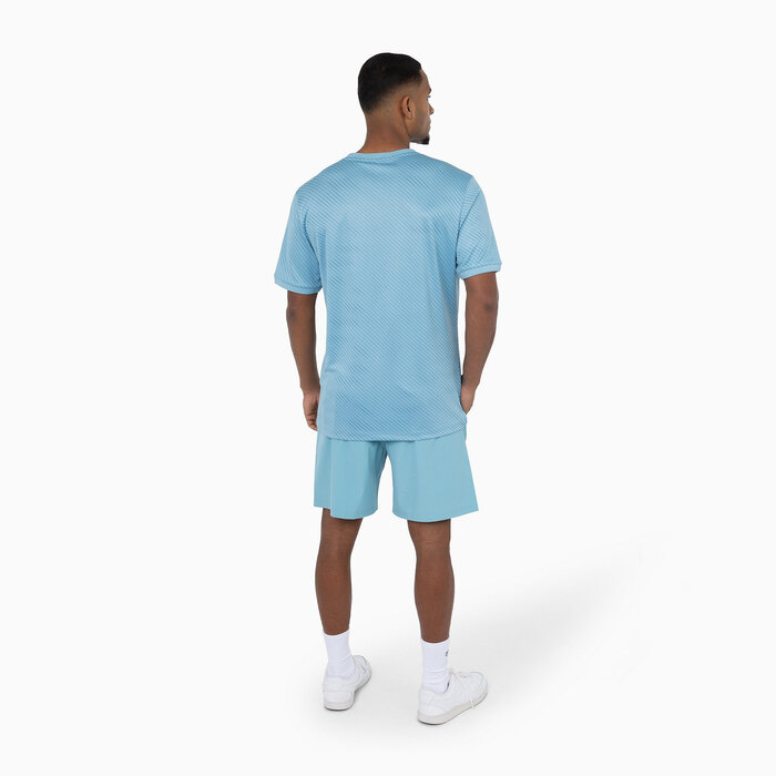 Indian Maharadja Men Pique Printed Tee Serene Blue