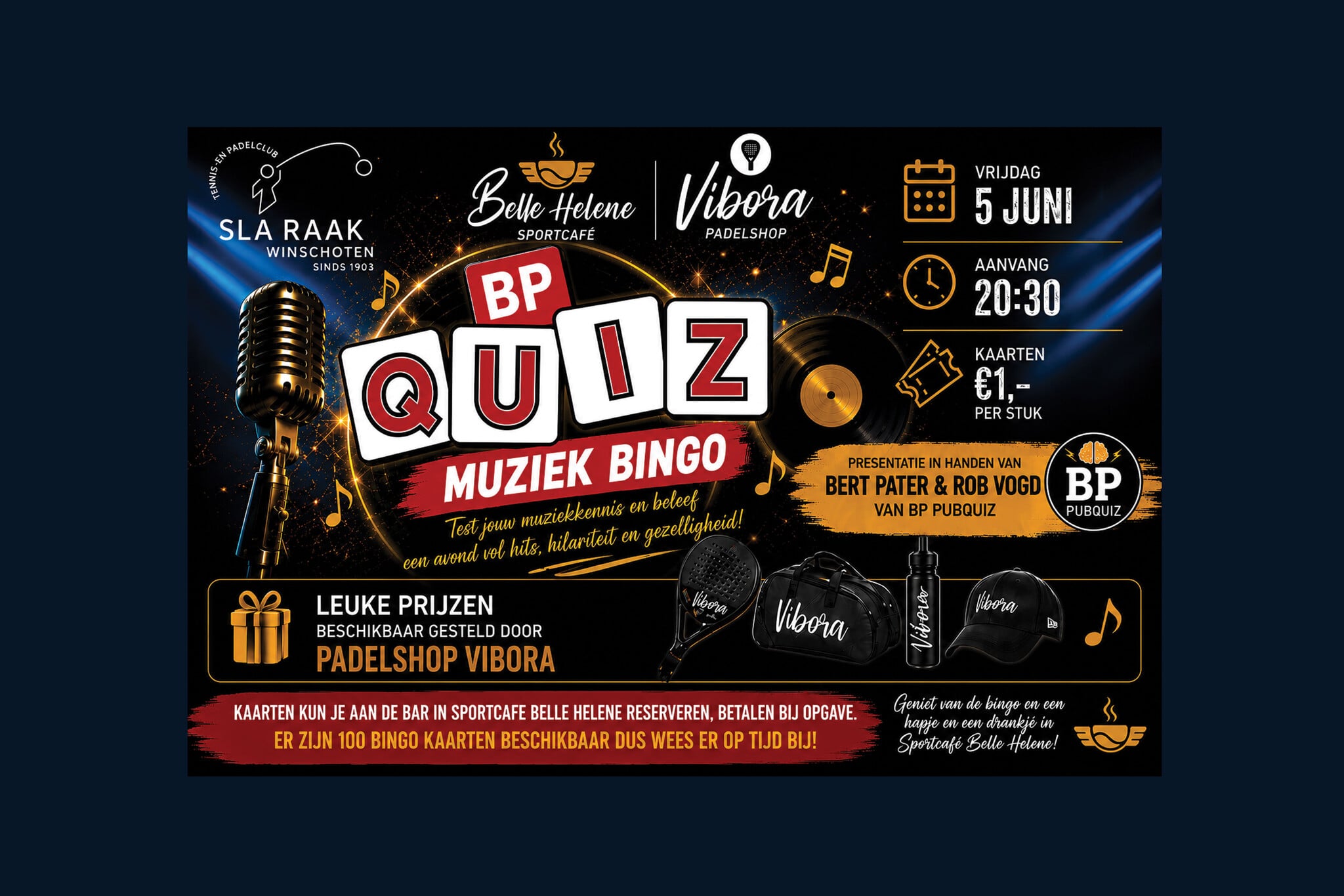 Muziek Bingo Winschoten | Vrijdag 5 juni in Sportcafé Belle Helene