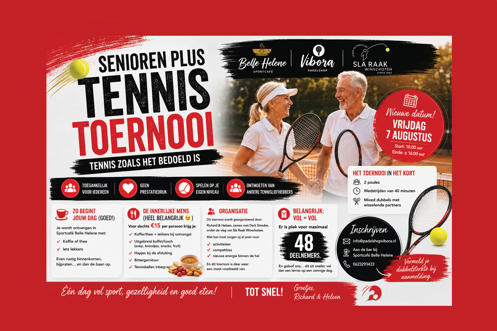 Senioren Plus Tennistoernooi bij Sla Raak Winschoten – Tennis zoals het bedoeld is!