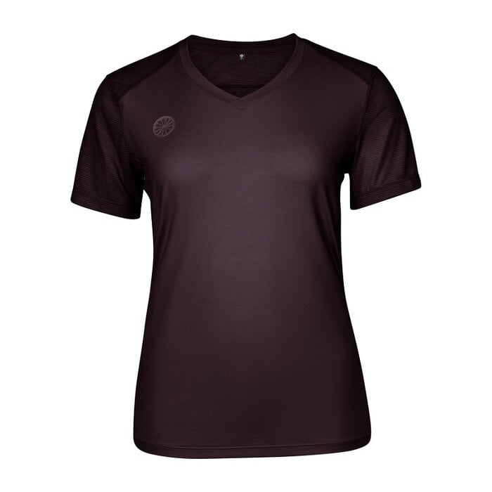 The Indian Maharadja Women Dry Touch Round Neck Tee Dark Berry