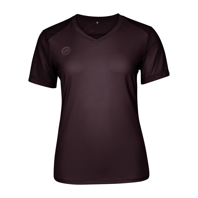 The Indian Maharadja Women Dry Touch Round Neck Tee Dark Berry