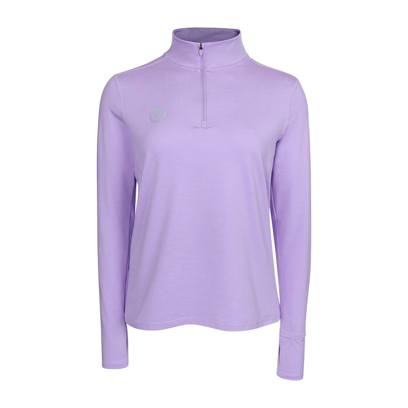 The Indian Maharadja Women Half Zip Long Sleeve Violet Rose