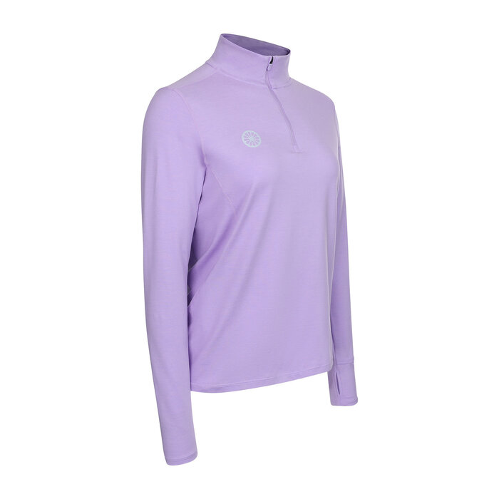 The Indian Maharadja Women Half Zip Long Sleeve Violet Rose