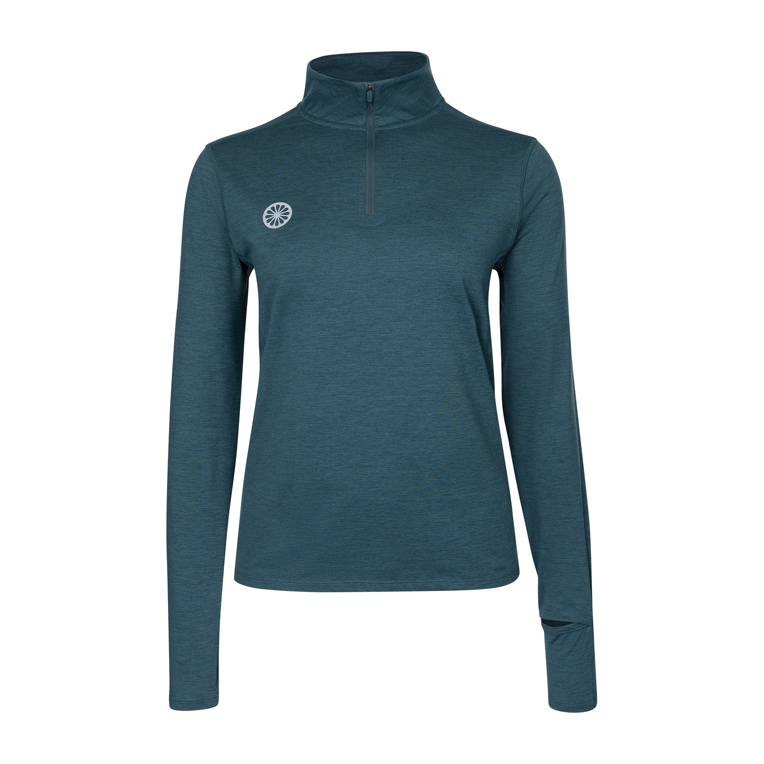 The Indian Maharadja Women Half Zip Long Sleeve Ocean