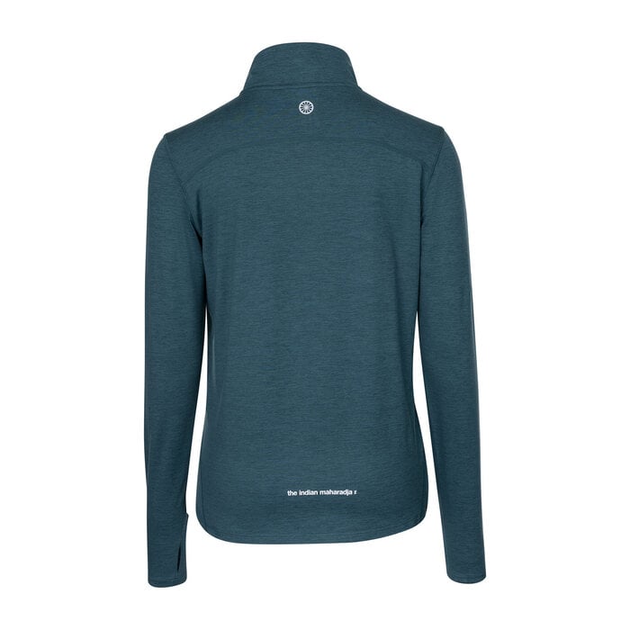 The Indian Maharadja Women Half Zip Long Sleeve Ocean
