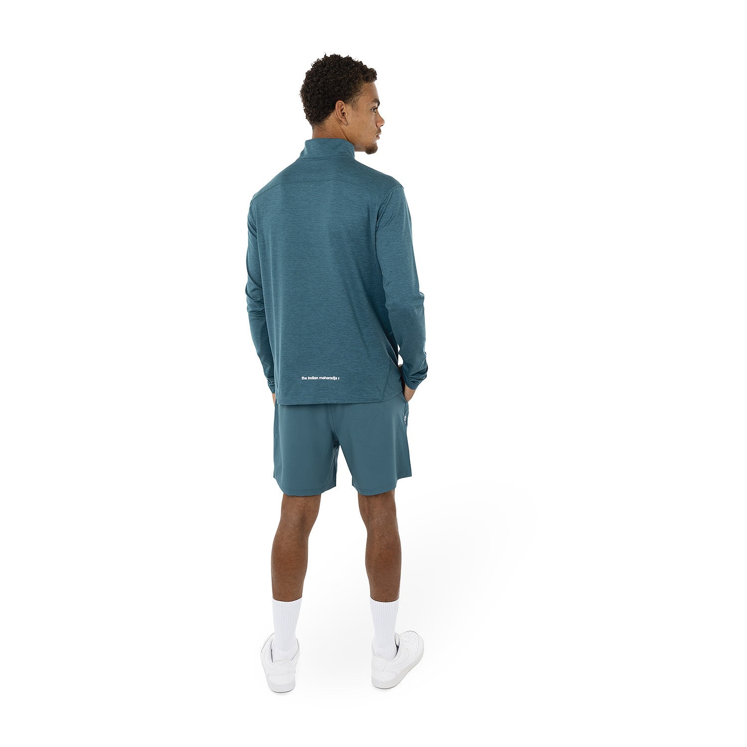 The Indian Maharadja Men Half Zip Long Sleeve Ocean
