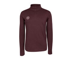 The Indian Maharadja Men Half Zip Long Sleeve  Dark Berry