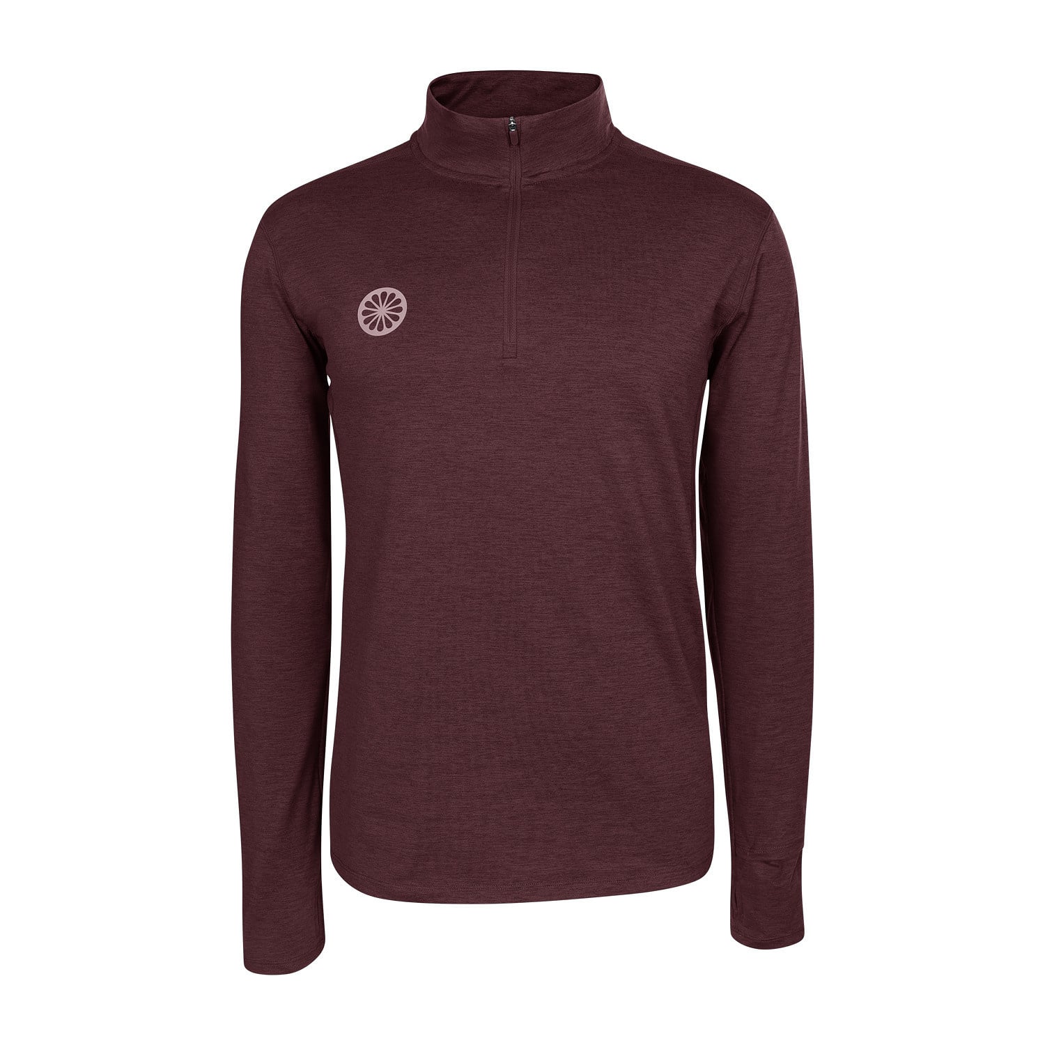 The Indian Maharadja Men Half Zip Long Sleeve Dark Berry