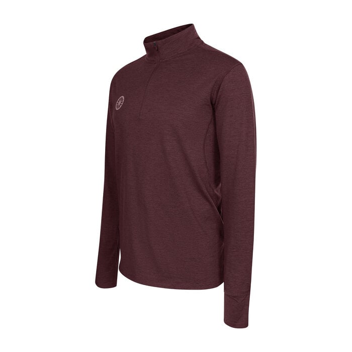 The Indian Maharadja Men Half Zip Long Sleeve Dark Berry