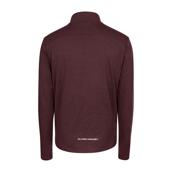 The Indian Maharadja Men Half Zip Long Sleeve Dark Berry