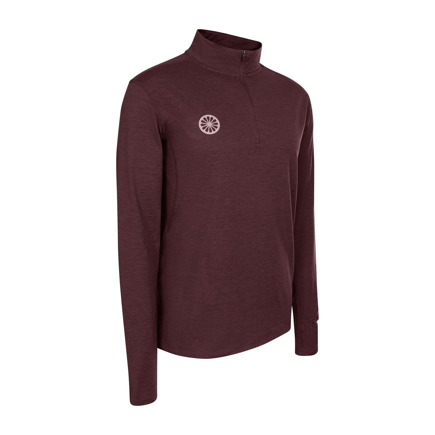 The Indian Maharadja Men Half Zip Long Sleeve Dark Berry