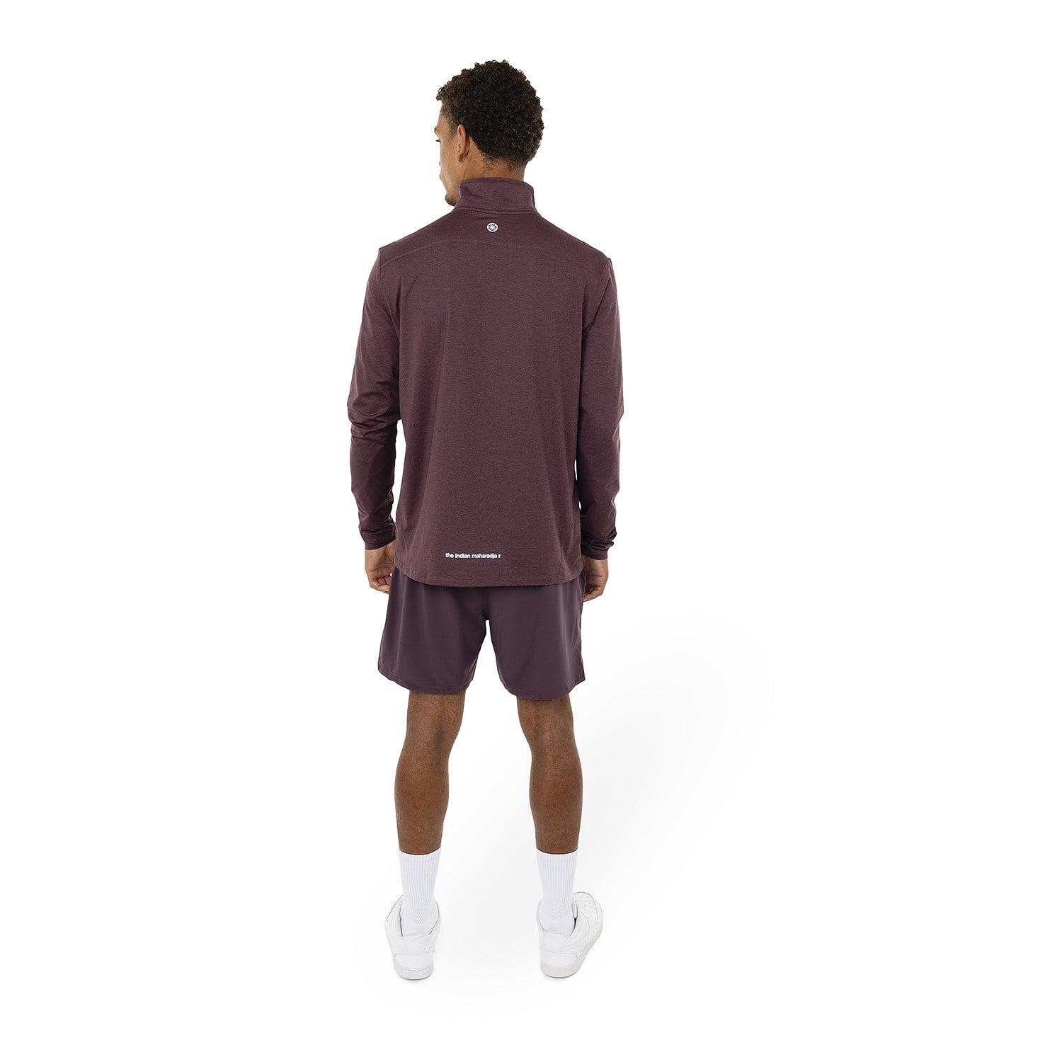 The Indian Maharadja Men Half Zip Long Sleeve Dark Berry