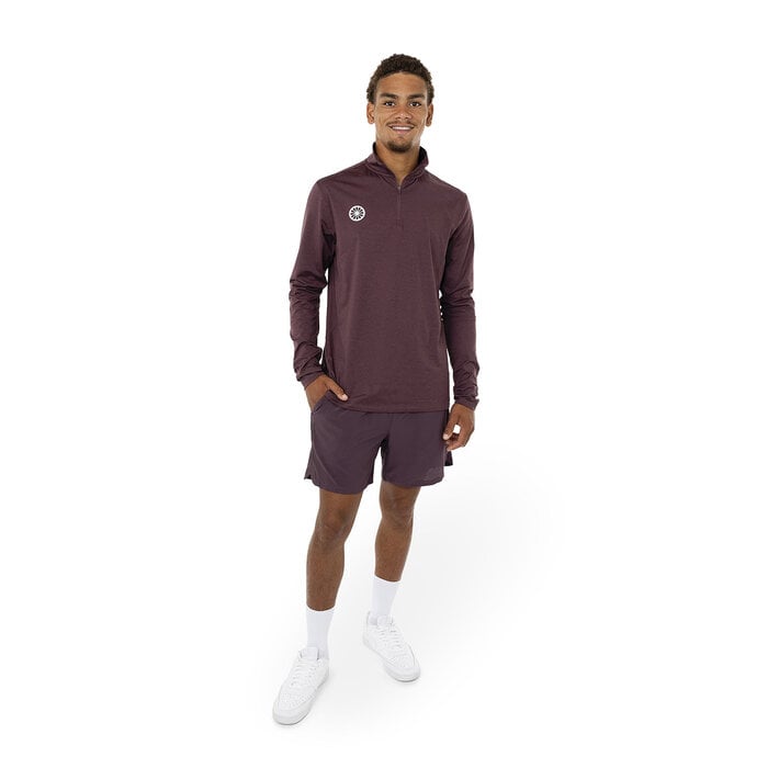 The Indian Maharadja Men Half Zip Long Sleeve Dark Berry
