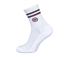 The Indian Maharadja Striped Crew Sock Dark Berry
