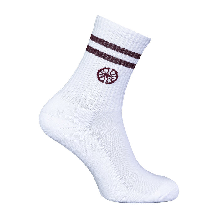 The Indian Maharadja Striped Crew Sock Dark Berry