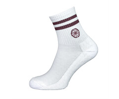The Indian Maharadja Striped Short Sock Dark Berry