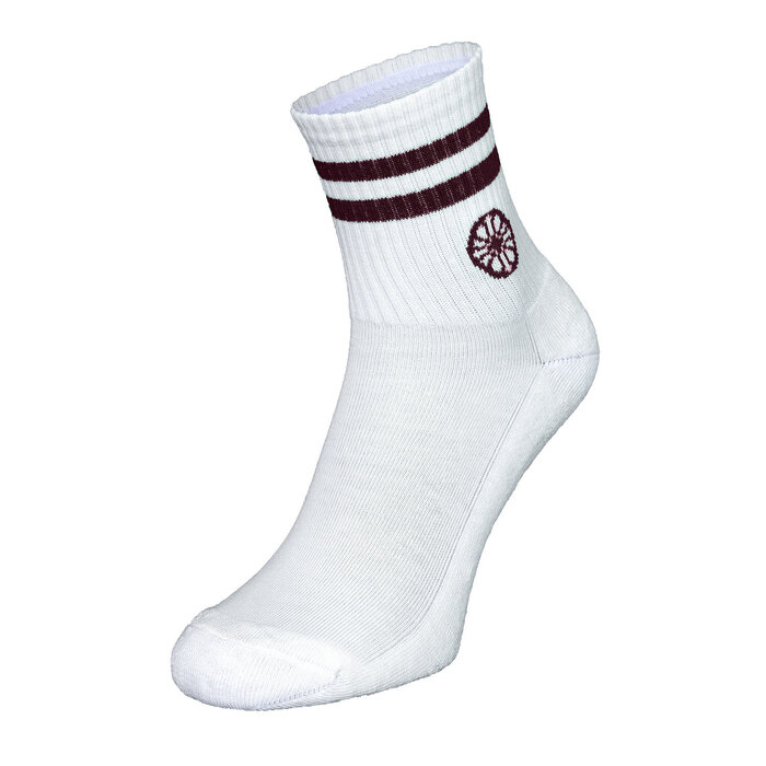 The Indian Maharadja Striped Short Sock Dark Berry