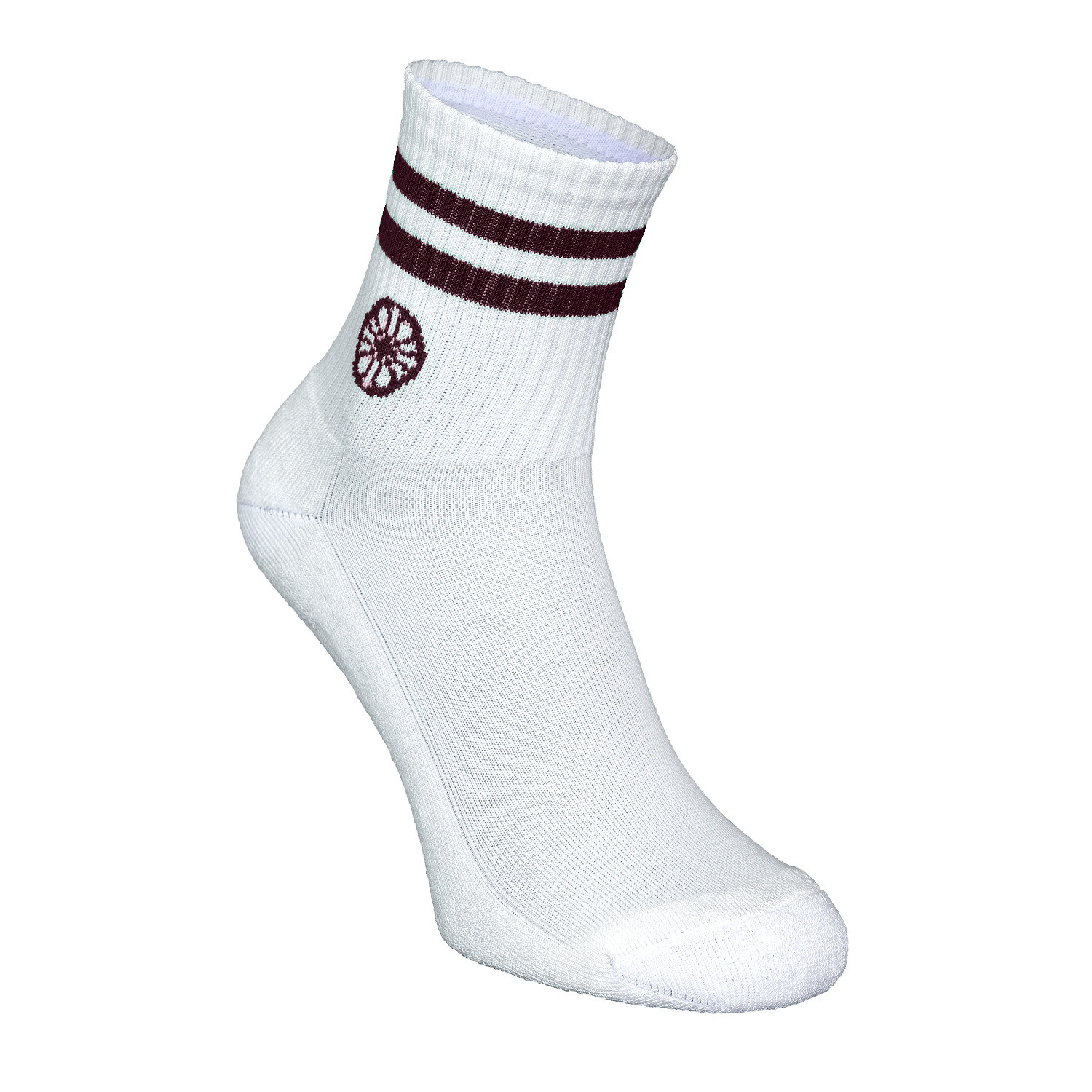 The Indian Maharadja Striped Short Sock Dark Berry