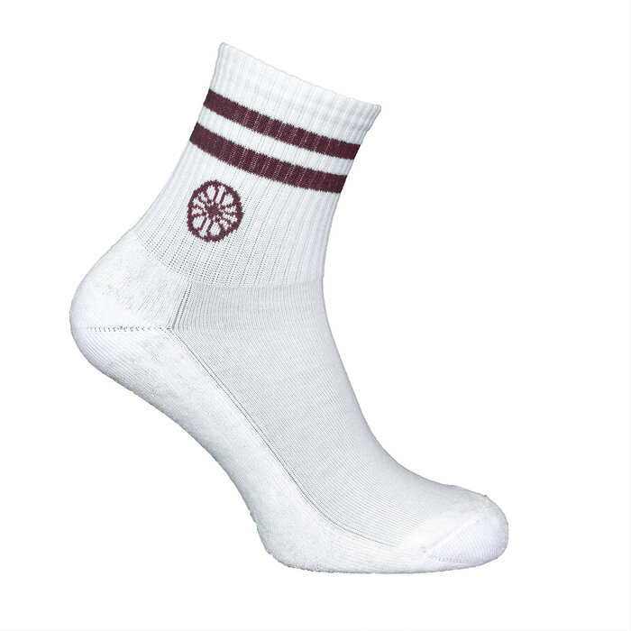 The Indian Maharadja Striped Short Sock Dark Berry