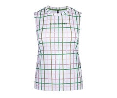 The Indian Maharadja Women Checked Pique Sleeveless Top