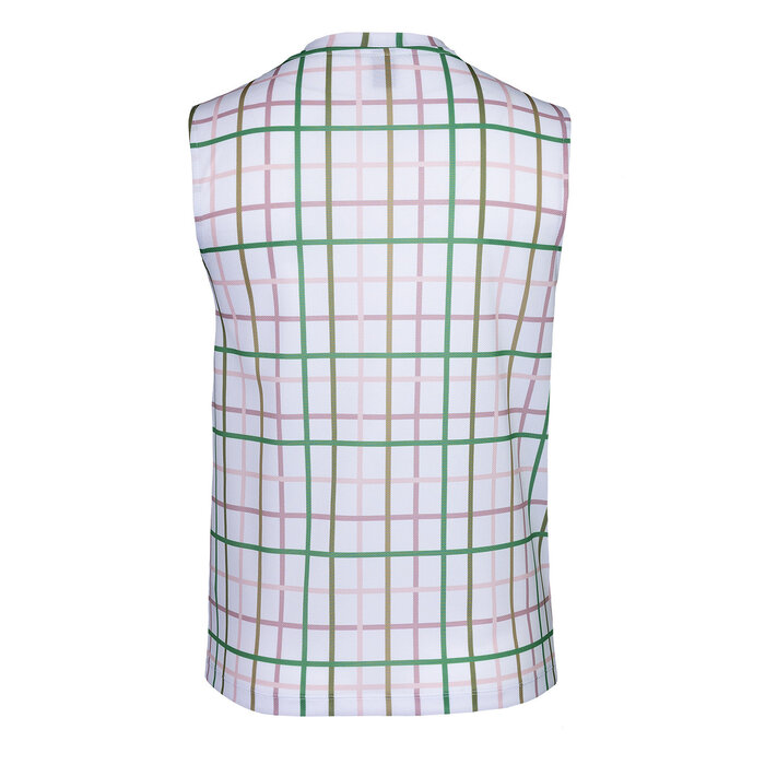 The Indian Maharadja Women Checked Pique Sleeveless Top
