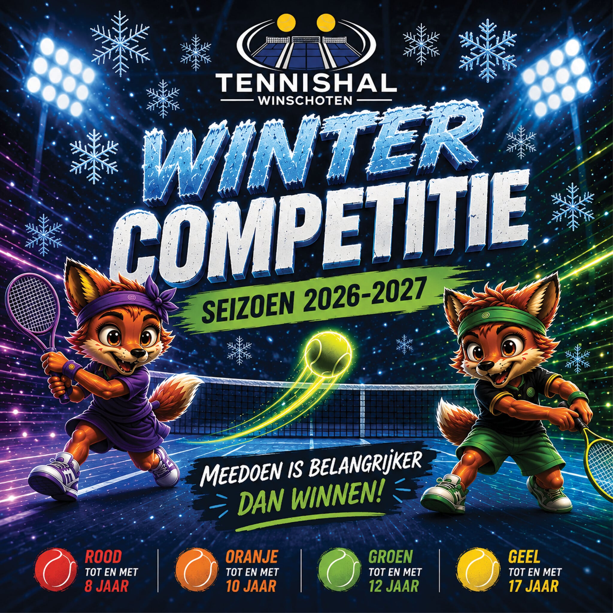 Winter Jeugdcompetitie Tennis 2026-2027 | Tennishal Winschoten