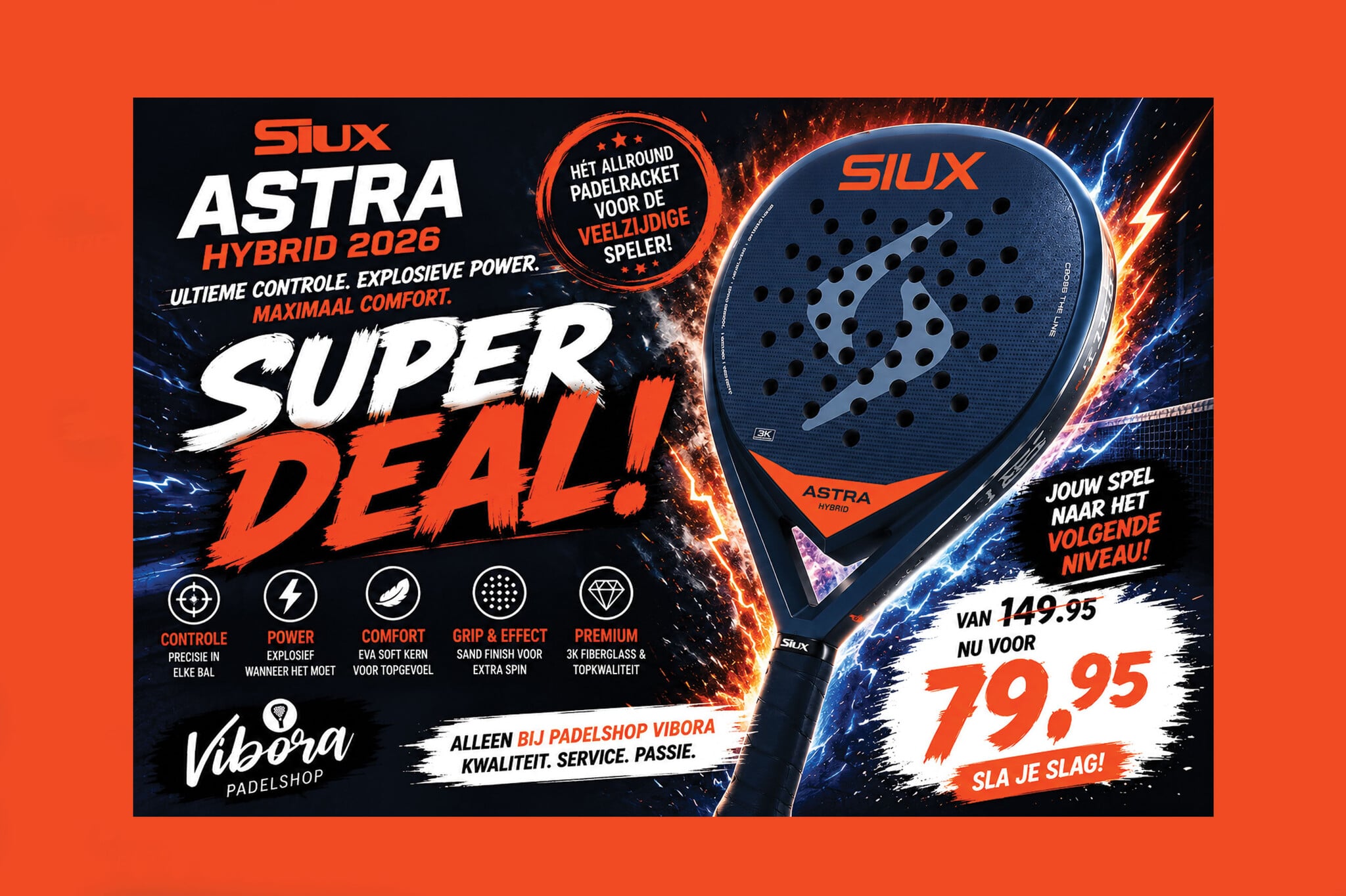 Siux Astra Hybrid 2026 SUPERDEAL – Controle, power en comfort voor een waanzinnige prijs
